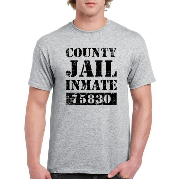Counti Jail Inmate 75830 T-Shirt Men -Smartprints Designs, Male x-Large