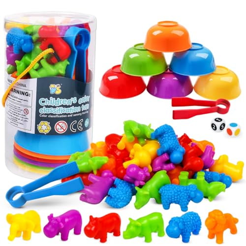 Counting Animal Montessori Toys for Kids 2-8 Years Old - Preschool Learning Activities with Sensory Math Games,Toddler Educational Gift for Boys & Girls Ages 3-5 Birthday
