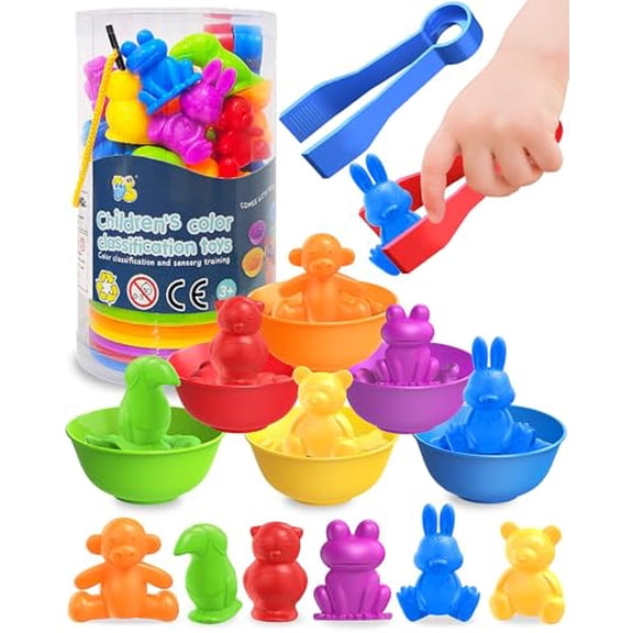 Counting Animals Montessori Toys for 3 4 5 Years Old Boys Girls,Preschool Learning Activities Kindergarten Educational Sensory Toys Gifts for Kids Toddlers Ages 3-5,4-8