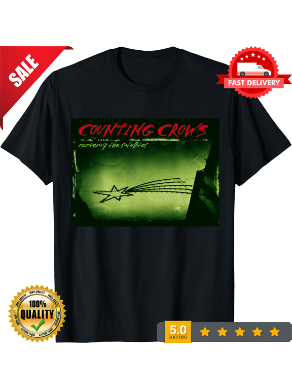 Counting CROWS T SHIRT recovering the satellites vinyl cover SMALL MEDIUM L XL, NEW INSTOCK-TH61191
