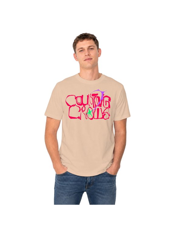 Counting Crows Psychedelic Text Art T-shirt