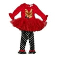 thumbnail image 1 of Counting Daisies 2 Piece Long Sleeve & Legging With Ruffles Reindeer Set (4T), 1 of 2