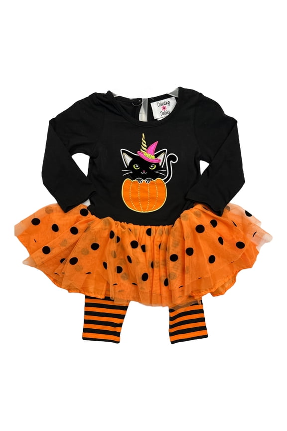 Girl's 2-Piece Cat Unicorn Tutu Dress & Legging Set (5)