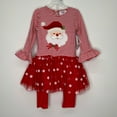 thumbnail image 1 of Counting Daisies Girls Christmas Dress and Leggings Set (Santa Red 18M), 1 of 2