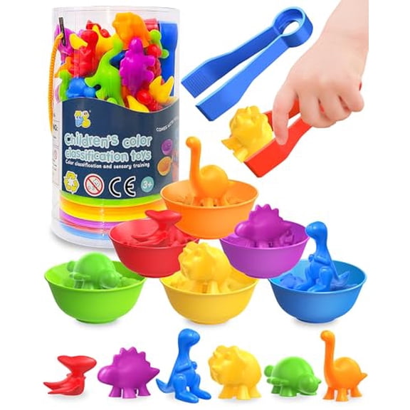 Counting Dinosaurs Montessori Toys for 3 4 5 Years Old Boys Girls,Preschool Learning Activities Kindergarten Educational Sensory Toys Gifts for Kids Toddlers Ages 3-5,4-8