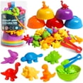 thumbnail image 1 of Counting Dinosaurs Toys Matching Games with Stacking Bowls Preschool Color Sorting Montessori, 1 of 7