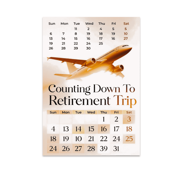 Counting Down To Retirement Trip - Travel Enthusiast - 13x19 Poster Print