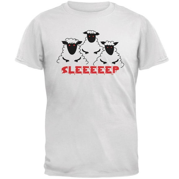 Counting Evil Sheep Sleep Mens T Shirt White LG
