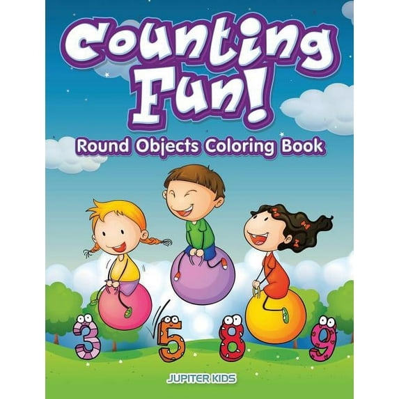 Counting Fun! Round Objects Coloring Book, (Paperback)