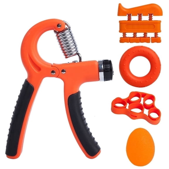Counting Hand Grip Strengthener Set, Hand Strength Exerciser - Finger Exerciser, Grip Strength Trainer, Finger Stretcher, Stress Relief Grip Ball - Adjustable Resistance 11-132 Lbs