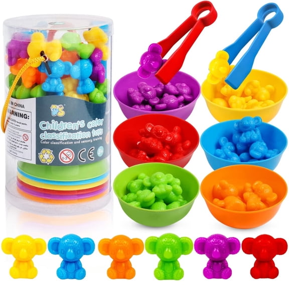 Counting Koalas Toys Matching Games with Sorting Bowls Sorting Toys for Toddlers Preschool Learning Activities for Math Color Sensory Montessori Fine Motor Skills Toys for 3 4 5 Years Old Boys Girls