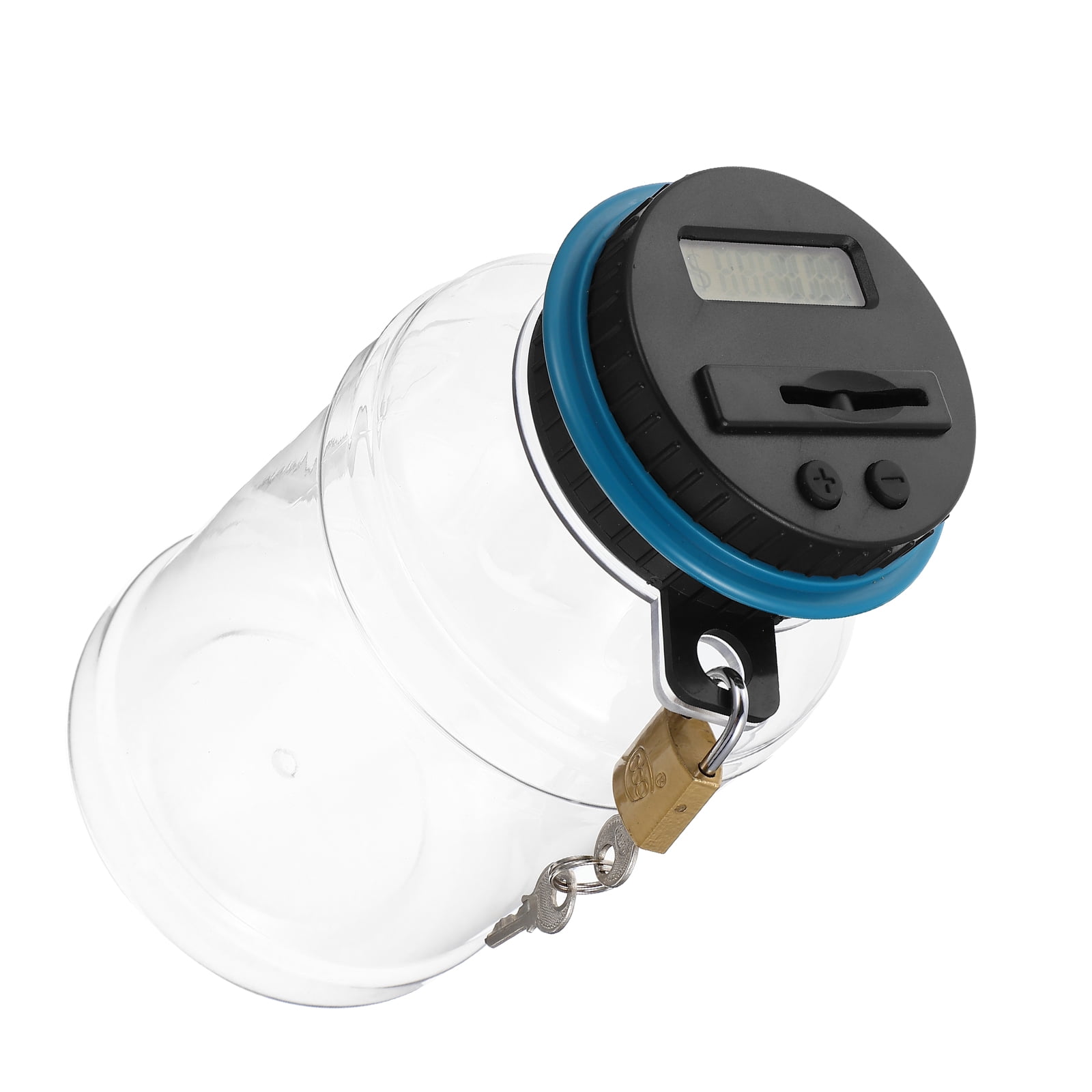 Counting Piggy Bank Bucket Shaped Saving Pot Coin Counter Jar