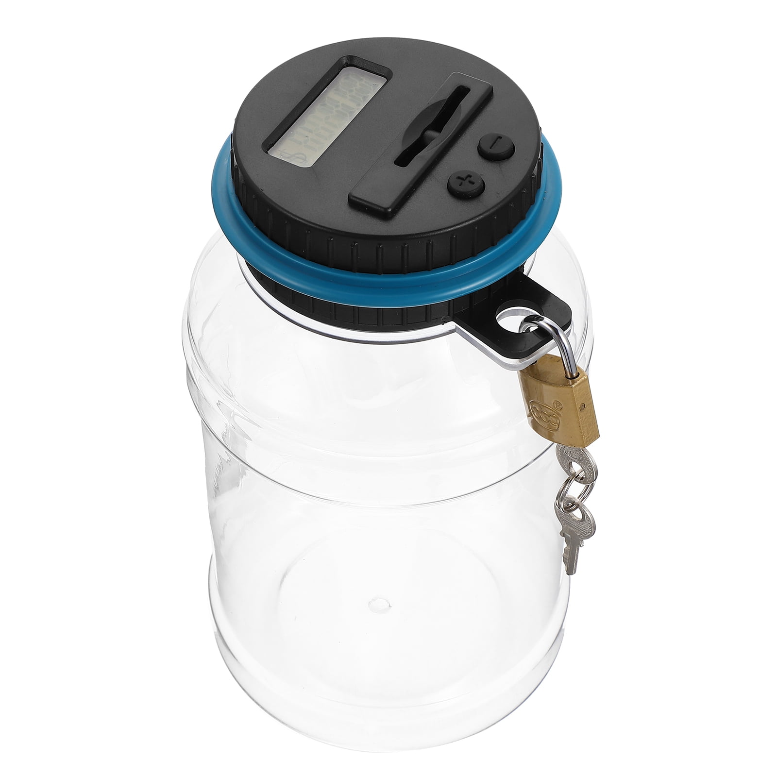 Counting Piggy Bank Coins Digital Account Money Jars Saving Pot with