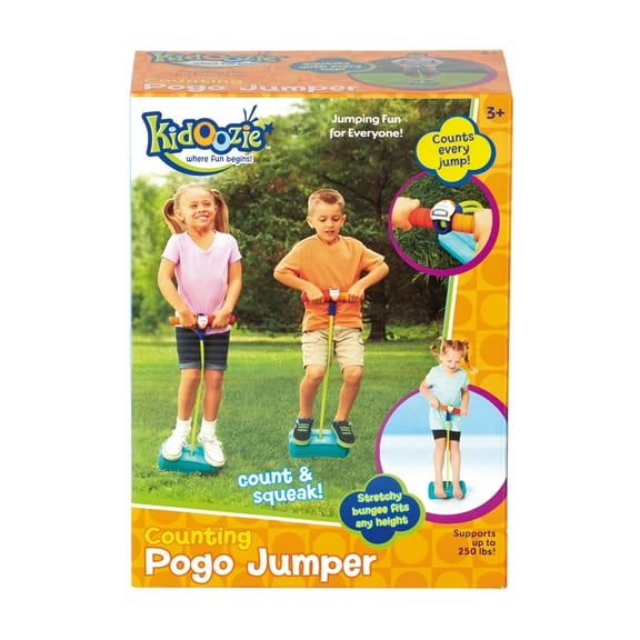 Kidoozie Counting Foam Pogo Jumper Indoor & Outdoor Play Encourages an Active Lifestyle Makes Squeaky Sounds, 250 Pound Capacity - Ages 4+
