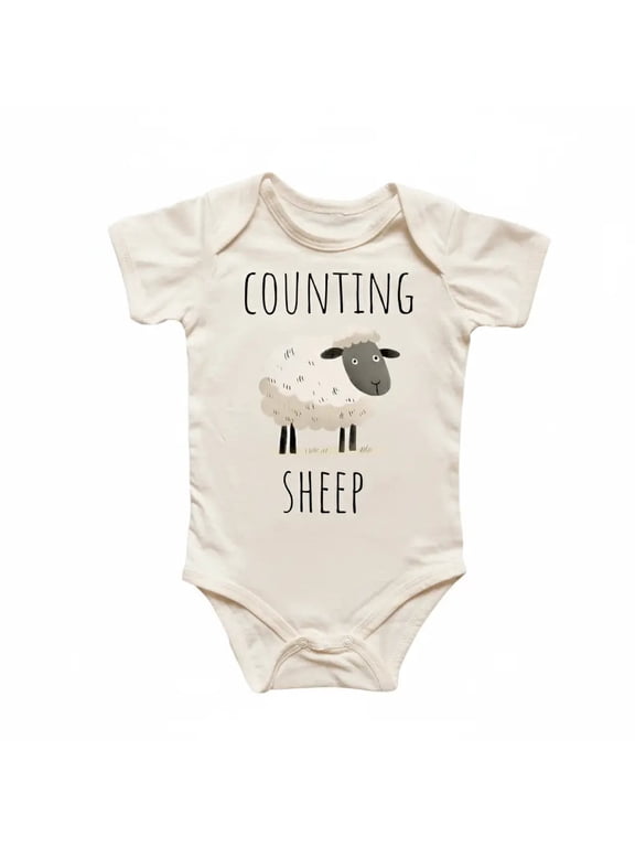 Counting Sheep Newborn Baby Bodysuit