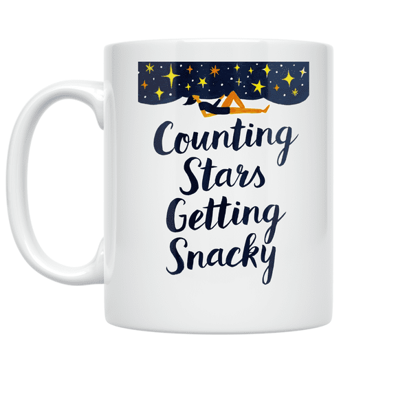 Counting Stars Getting Snacky - Stargazing Humor Enthusiast - 11 oz Ceramic Coffee Mug