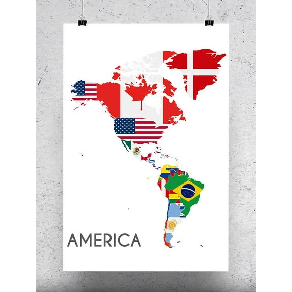 Countries Continent America Poster -Image by Shutterstock