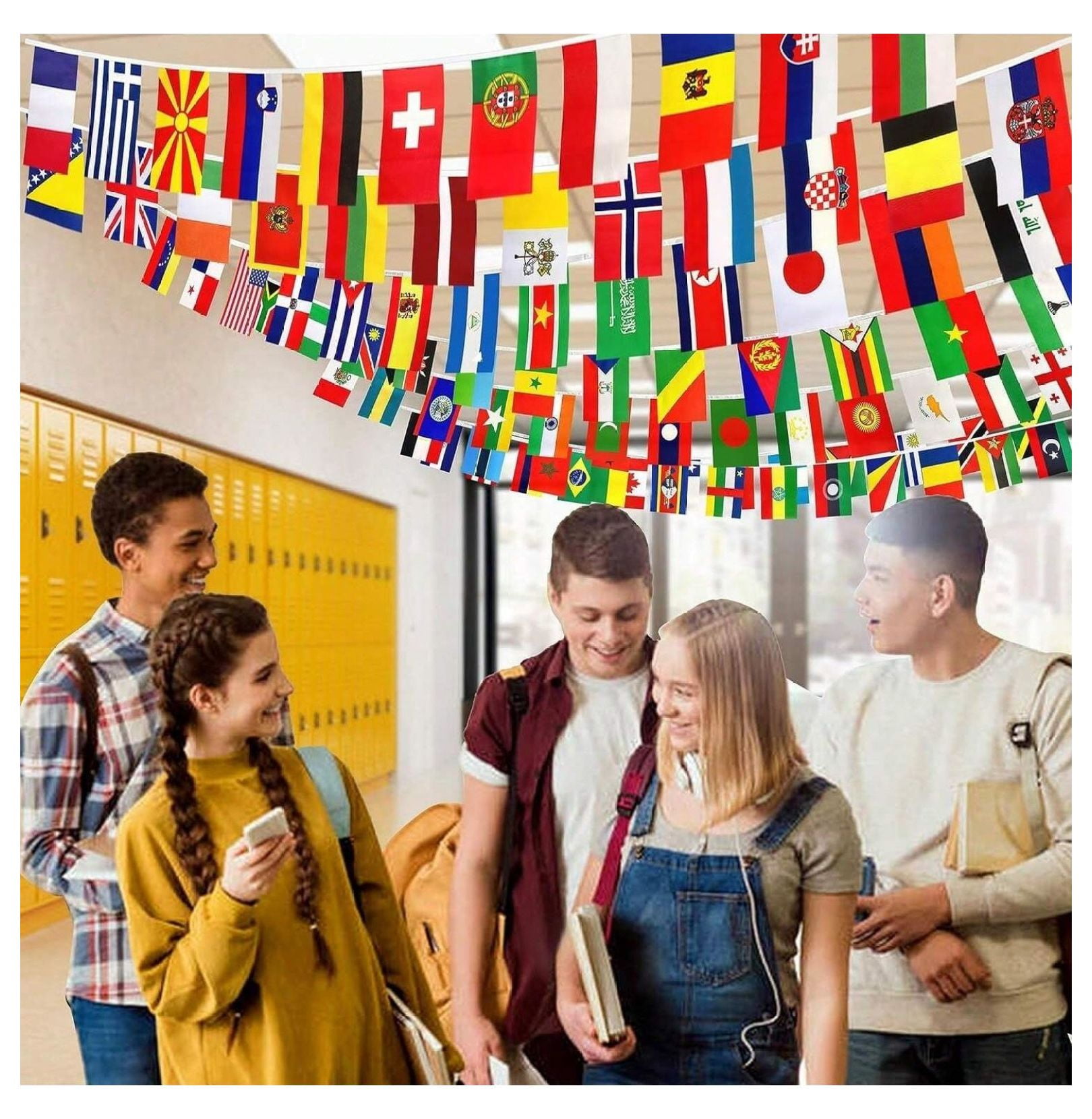 Countries String Flag International Bunting Banner - World Flags ...