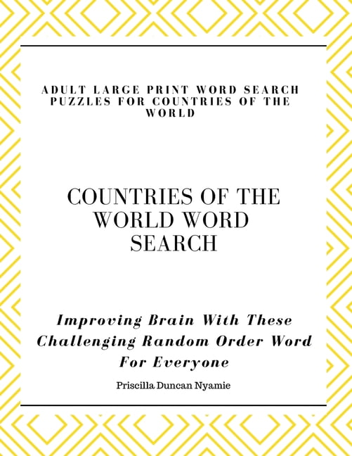 Countries of the World Word Search - Adult Large Print Word Search Puzzles for Countries of the World: Improving Brain W, (Paperback)