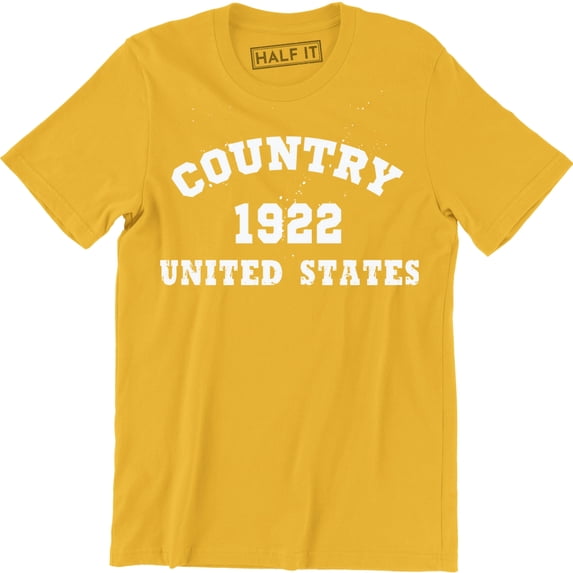 Country 1922 United States Music Rock Famous for Musician Gifts for Artist T-Shirt