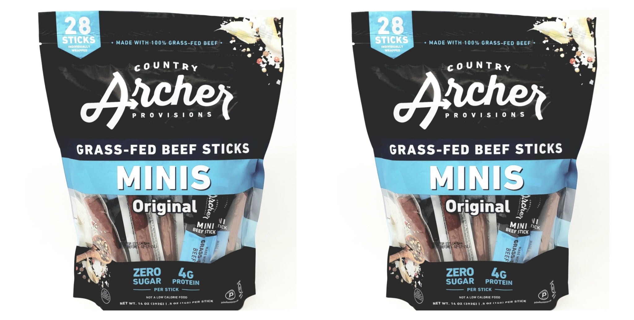 Country Archer 100 GrassFed Beef Sticks Minis Original 56