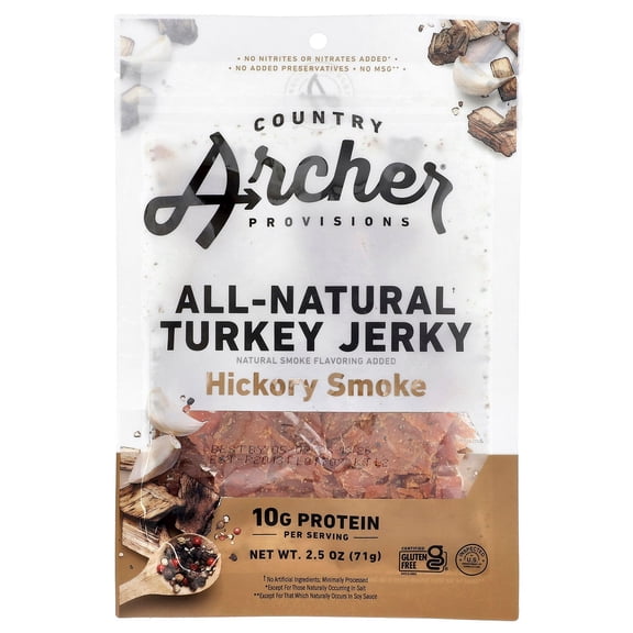 Country Archer - All Natural Turkey Jerky Hickory Smoke - 2.5 oz.