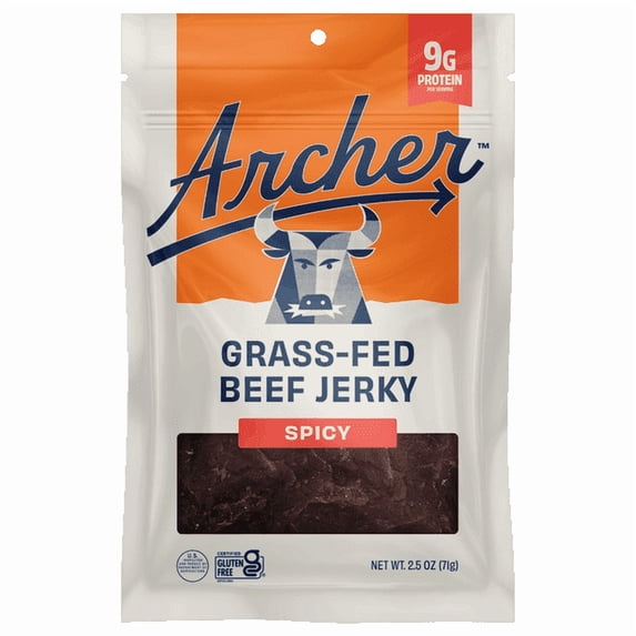 Country Archer Gluten Free Grass-Fed Beef Jerky Fuego - 2.5 oz Pack of 2