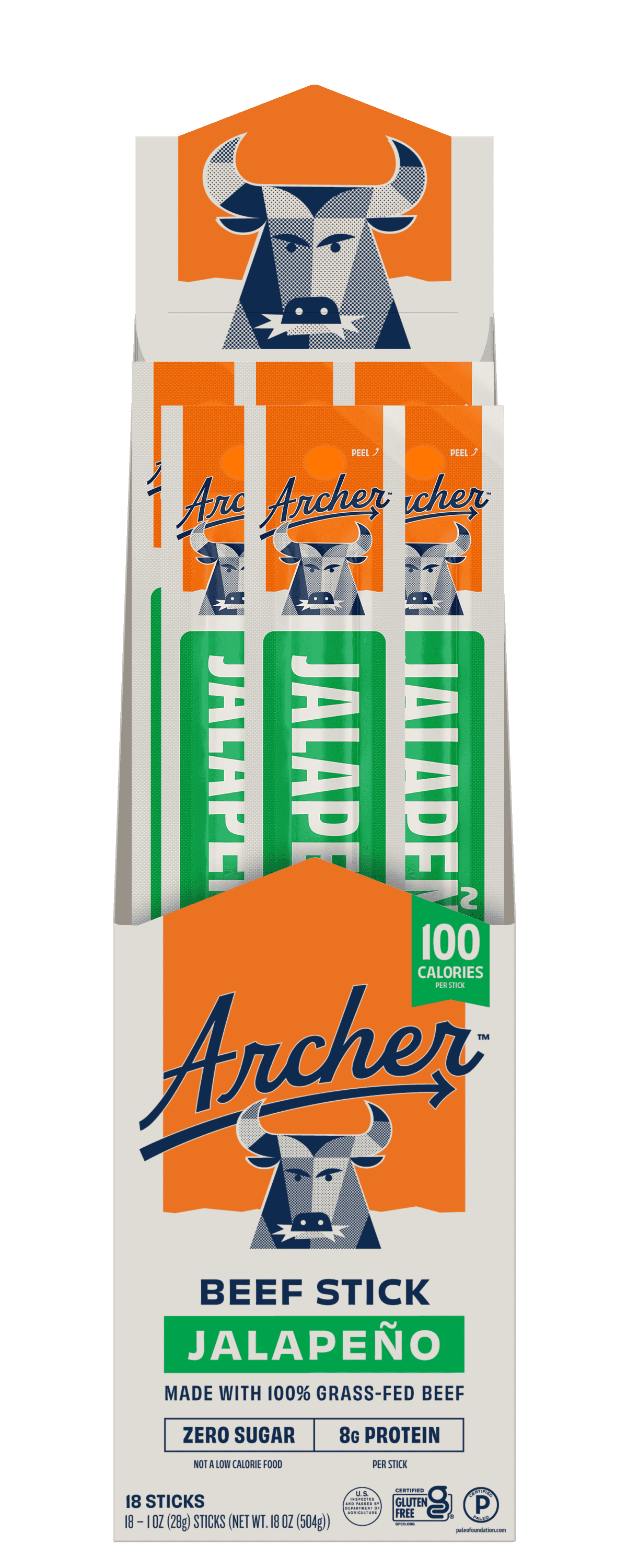 Archer Jalapeno Beef Sticks - 18ct