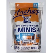 Country Archer Grass Fed Original Mini Beef Sticks, 100% Grass Fed Beef, Mini Original 28 Count