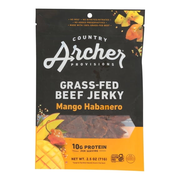 Country Archer - Jerky Beef Mango Habanero - Case of 12-2.5 OZ