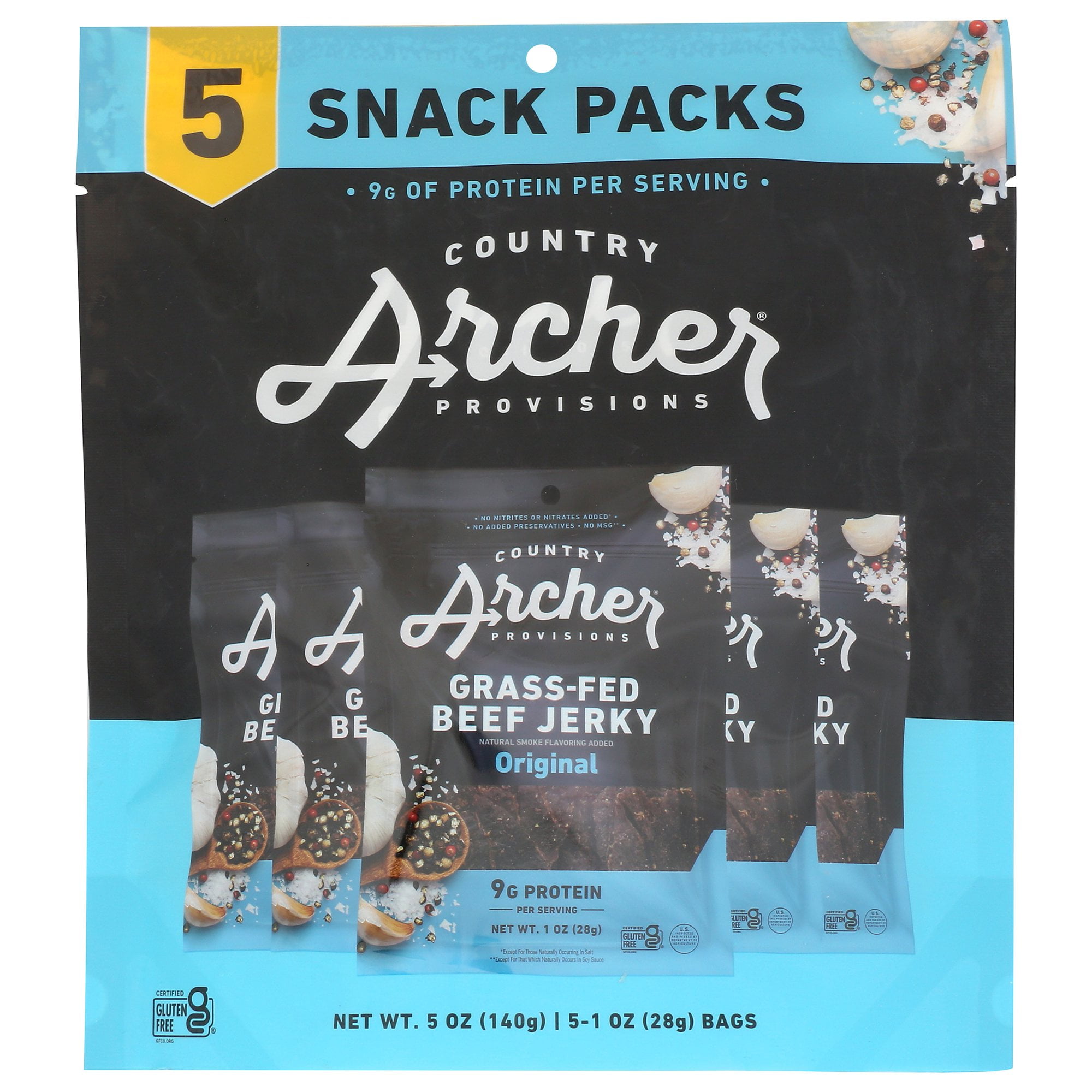 Country Archer Jerky Beef Original 5 oz (Pack Of 8)