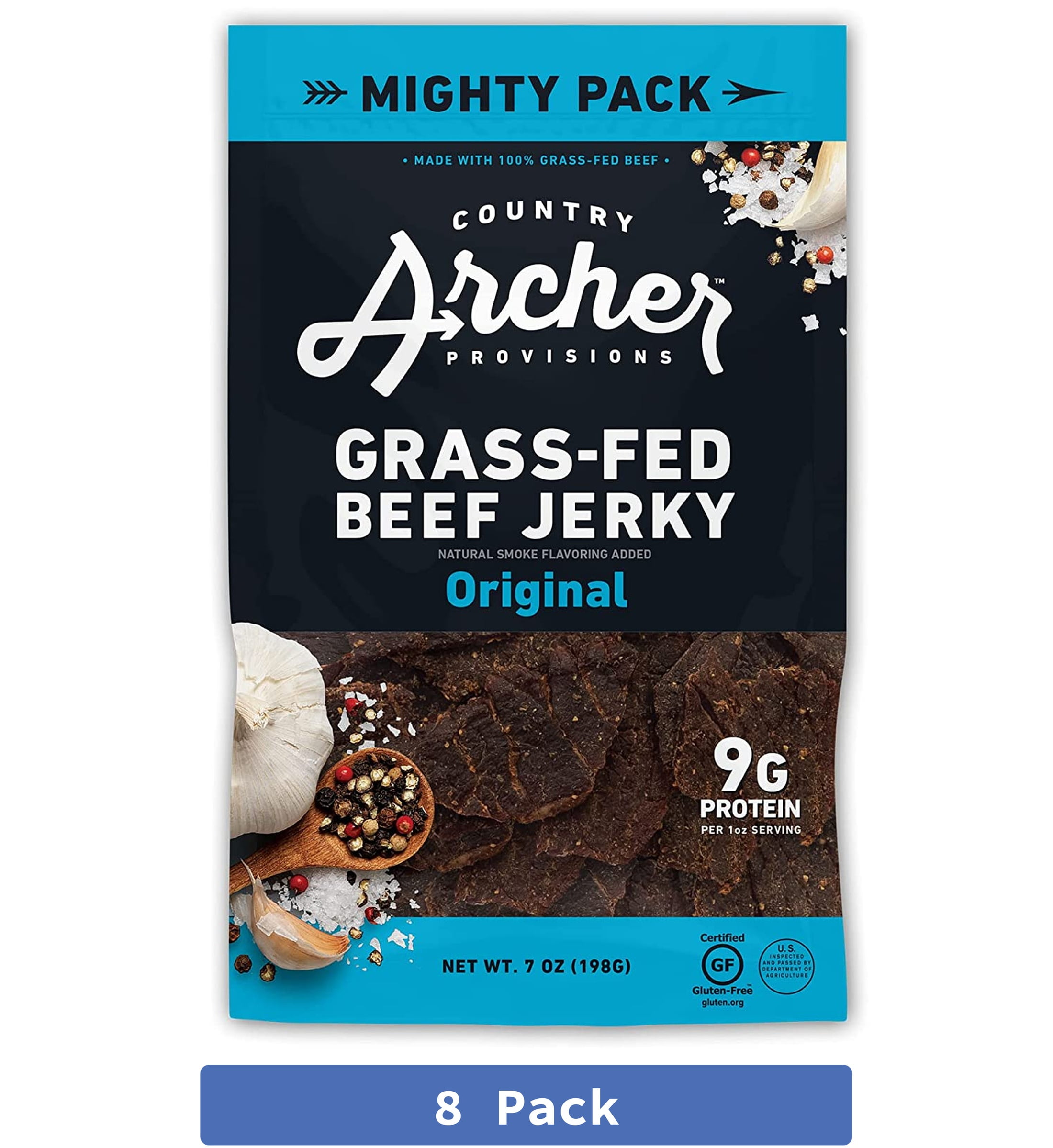Country Archer Jerky Beef Original 7 Ounces Pack Of 8