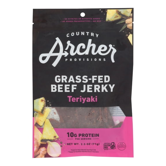 Country Archer - Jerky Beef Teriyaki - Case of 12-2.5 OZ