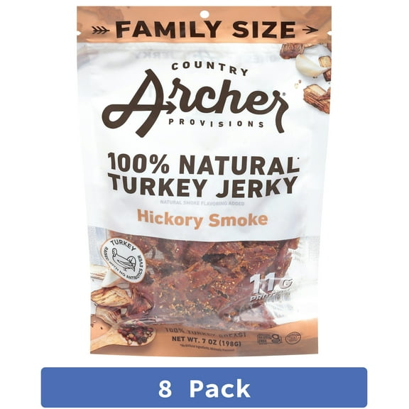 Country Archer Jerky Turkey Hickory Smkd Pack of 8