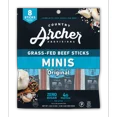 thumbnail image 1 of Country Archer Mini Beef Jerky Sticks - Grass Fed Beef Sticks Individually Wrapped, Mini Beef Sticks Bulk, Beef Jerky Snack Packs, Gluten Free, Paleo, Keto - 4 oz (Pack of 2), 1 of 5