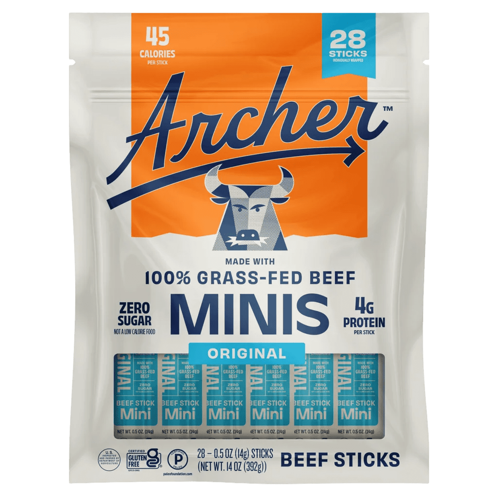 Country Archer Mini Beef Sticks Original Grass-Fed 28 Count