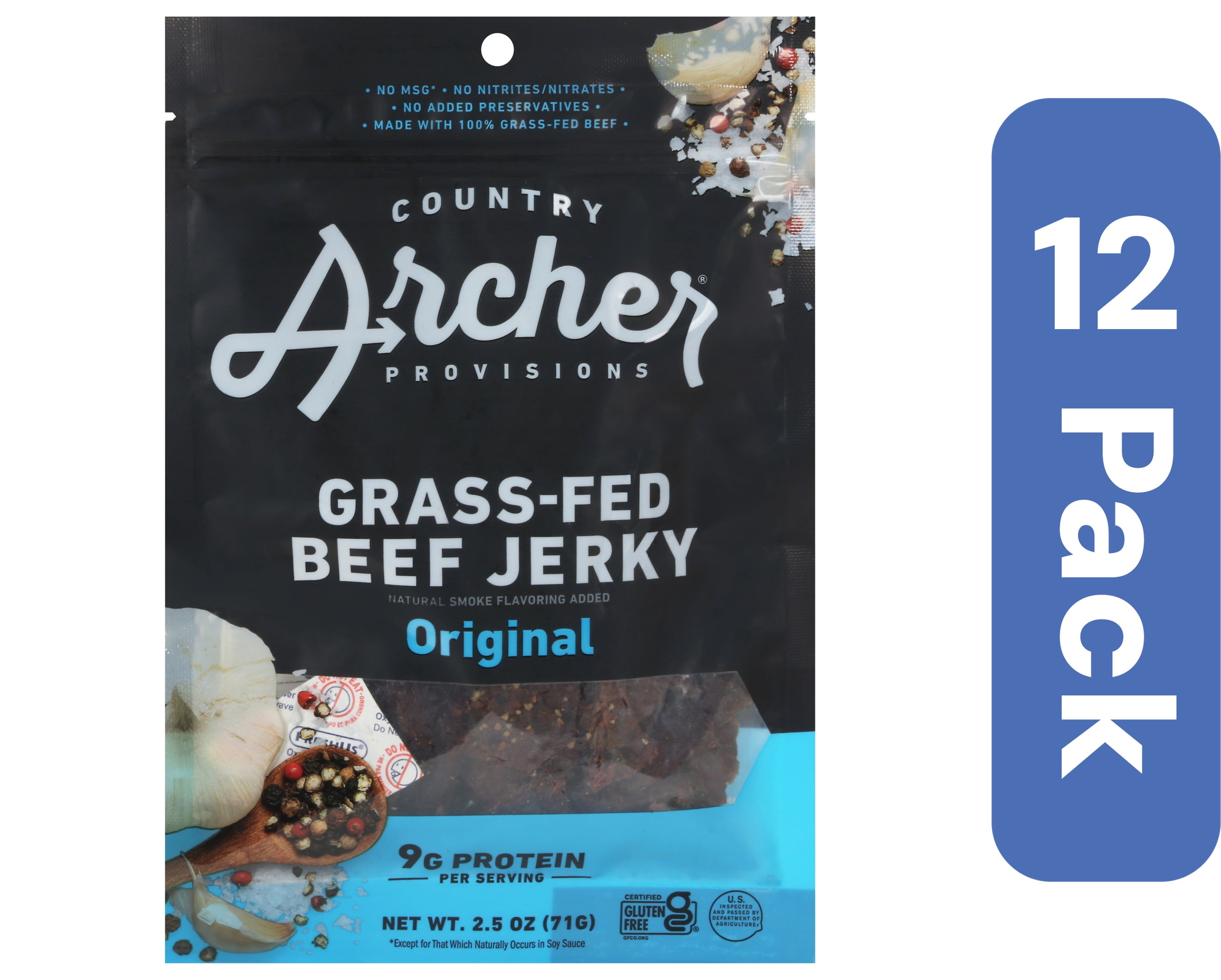 Country Archer Original Beef Jerky 2.5 oz (Pack Of 12)