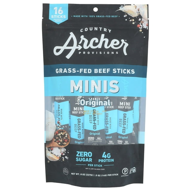 Country Archer Original Beef Sticks 8 oz (Pack of 6)