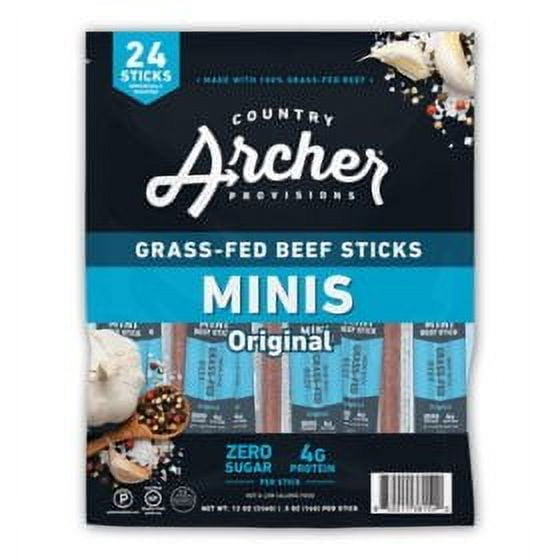 Country Archer Original Mini Beef Sticks, 0.5 oz, 24 count..pack of 2
