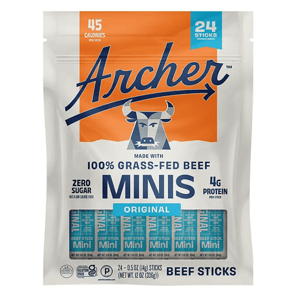 Country Archer Original Mini Beef Sticks, 0.5 oz, 24 pk.