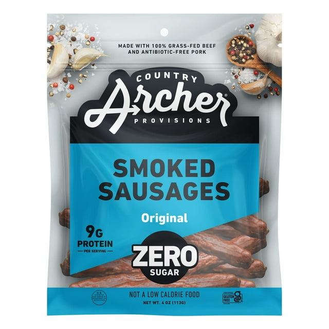Country Archer Smoked Sausages MMF7 Sugar Free Sausage Smoked Sausage