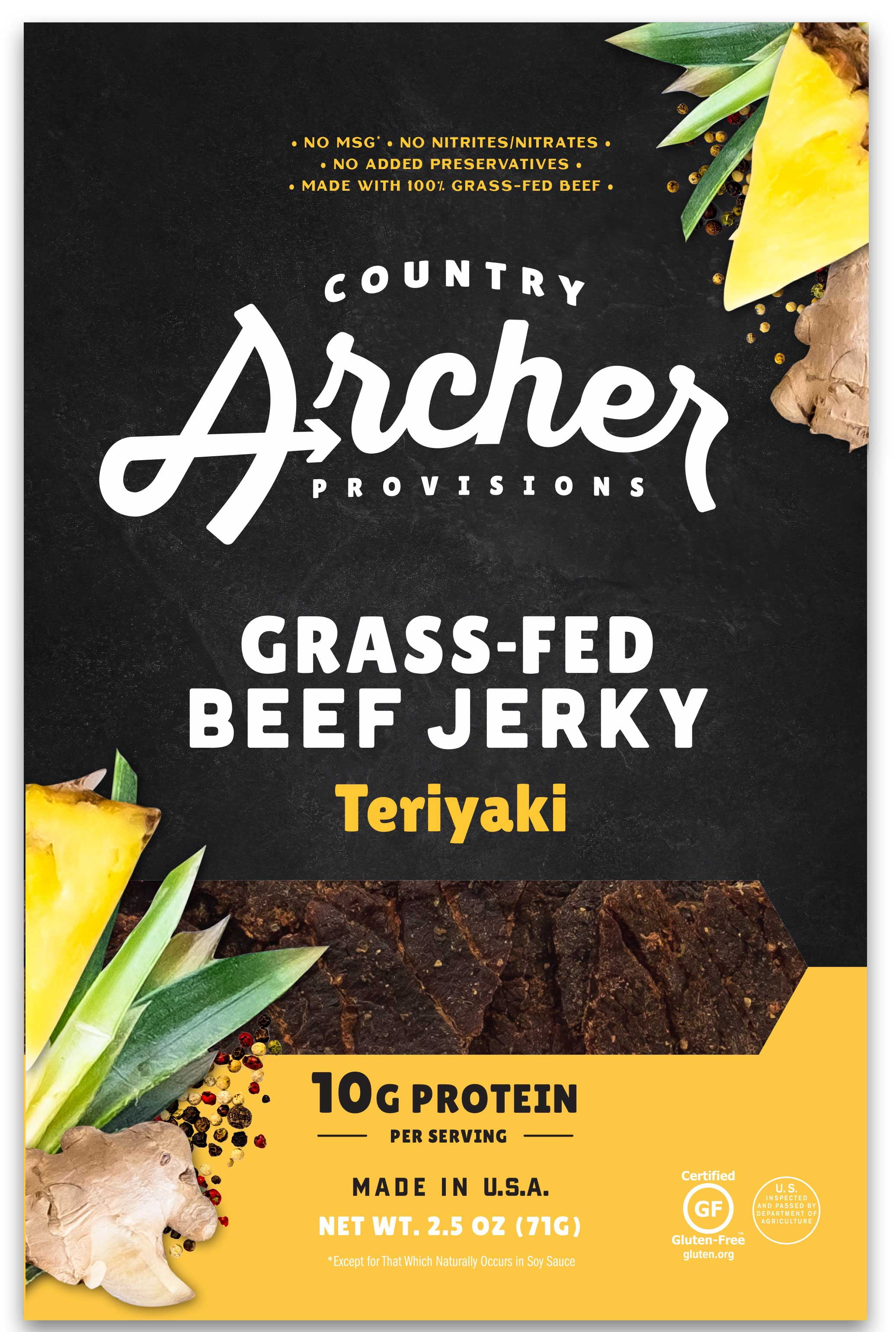 Country Archer Teriyaki Beef Jerky, 2.5 Ounce -- 12 per pack