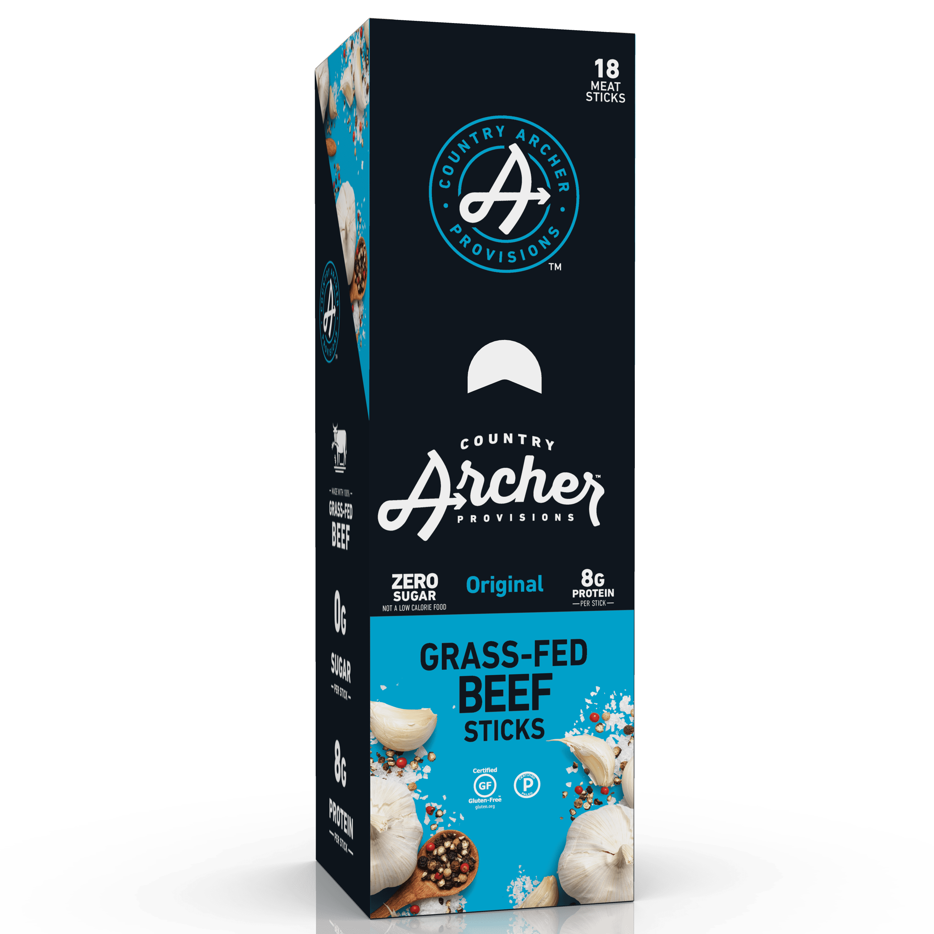 Country Archer Zero Sugar Original Beef Stick 1oz 18 Count Multipack Box