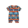 thumbnail image 1 of Country Baby Outfit Boy Girl Western Cow Print Cowboy Romper Bodysuit Short Sleeve One Piece Jumpsuit Summer Clothes, 1 of 7