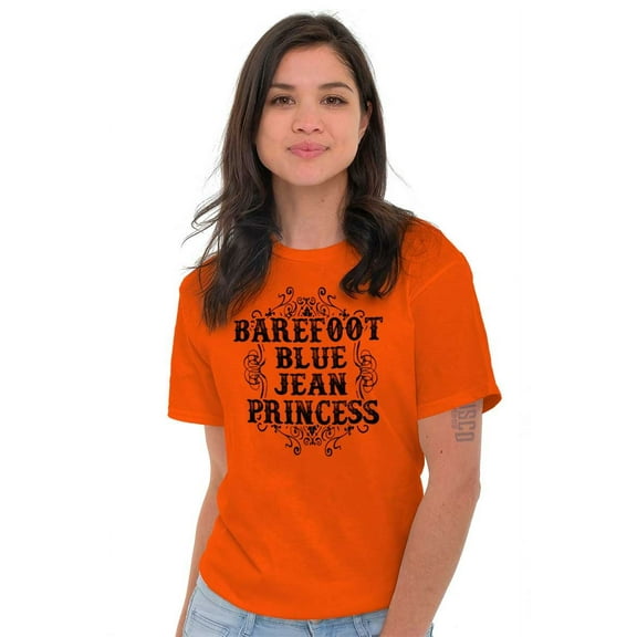 Country Barefoot Blue Jean Princess Women's Plus Size Graphic Tee Brisco Brands 2X