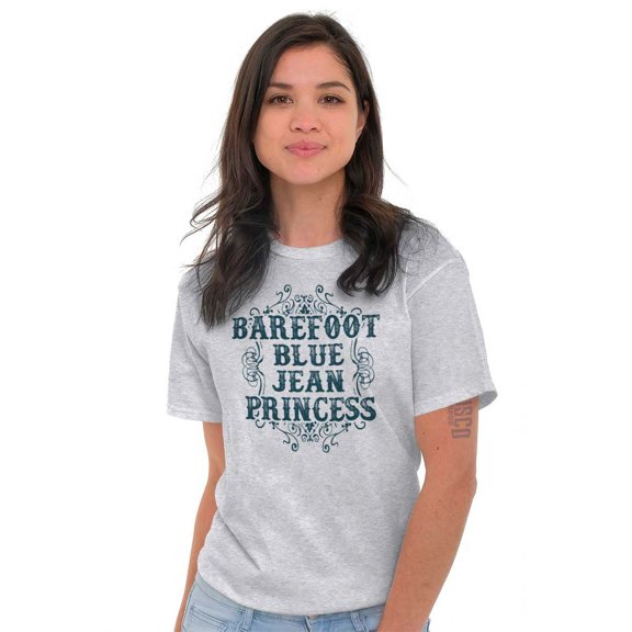 Country Barefoot Blue Jean Princess Women's Plus Size Graphic Tee Brisco Brands 3X