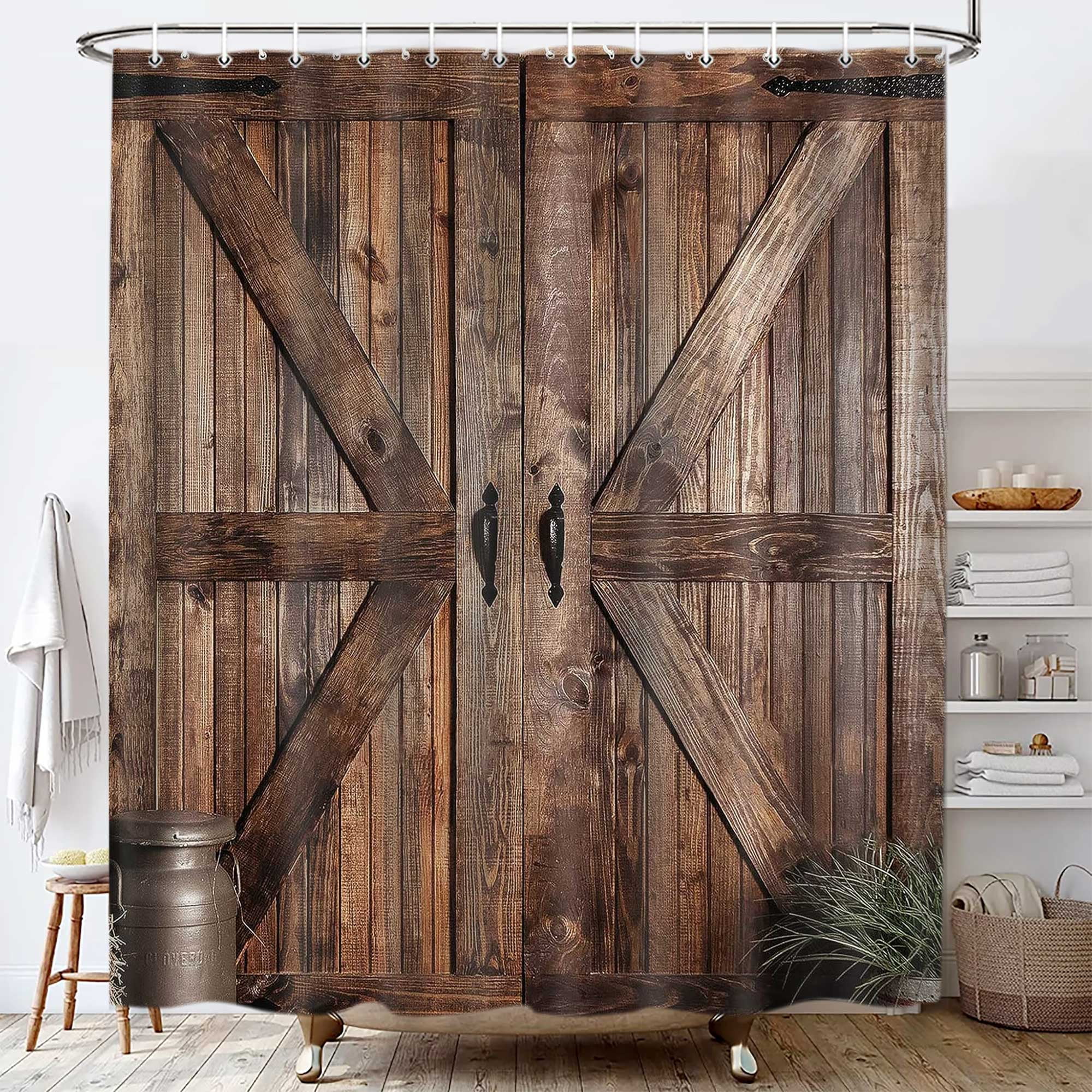 Barn Door Shower Curtain