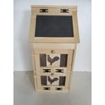 thumbnail image 1 of Country Barn Gifts Amish Made Unfinished Pine 2 Door Vegetable Box with Bread Compartment for Kitchen Storage, 1 of 4
