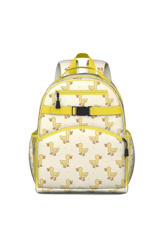 Country Barn Students Backpack Artistic Chicken Farm Design with Retro Hen and Chick Pattern