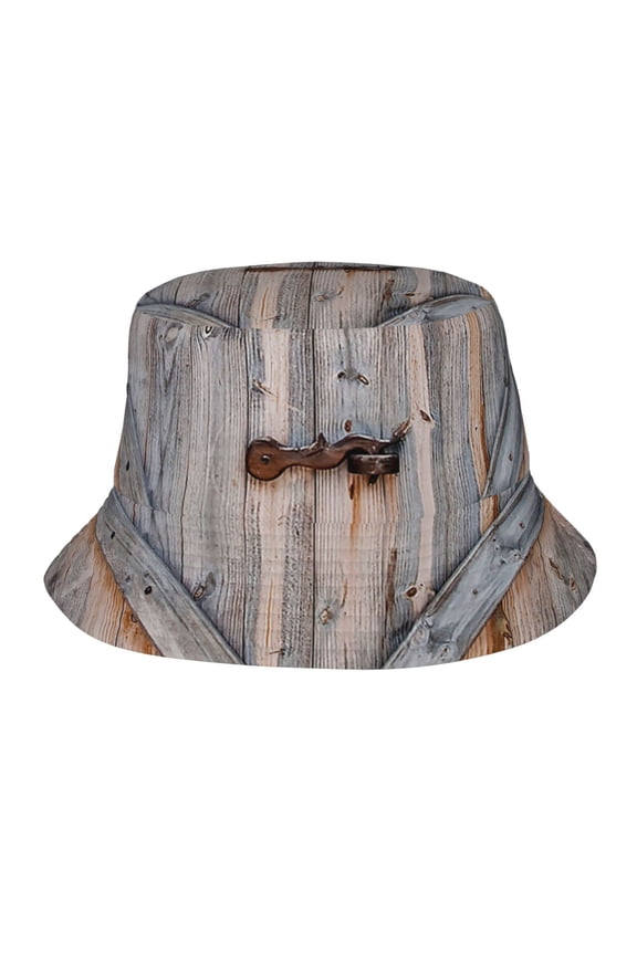 Country Barn Wood Door Unisex Bucket Hat, Upf 50+ Sun Protection, Packable & Foldable Fisherman Hat For Men & Women, Lightweight Uv Sun Hat For Beach, Fishing, Hiking, Camping